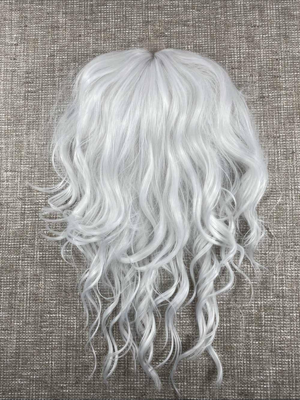 White Women's Long Wavy Synthetic Hairpiece Wig
